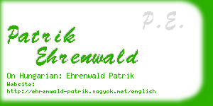 patrik ehrenwald business card